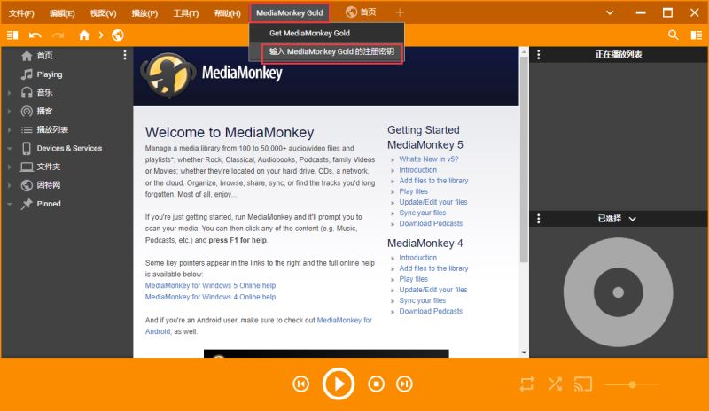 MediaMonkey Gold(视频/音乐管理工具) v5.0.3.2615 中文破解版插图9