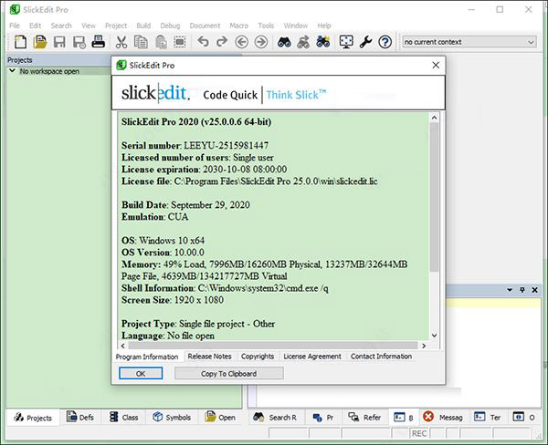 代码编辑器 SlickEdit Pro 2021 v26.0.3.1 官方安装版 32/64位插图9