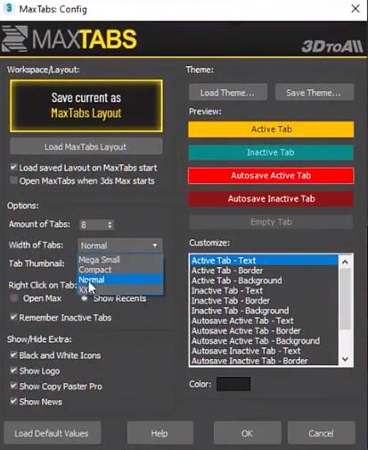 3DtoAll MAXTabs(MAX多项目预览切换插件) V1.3 For 3DS MAX 2015-2023 破解版插图