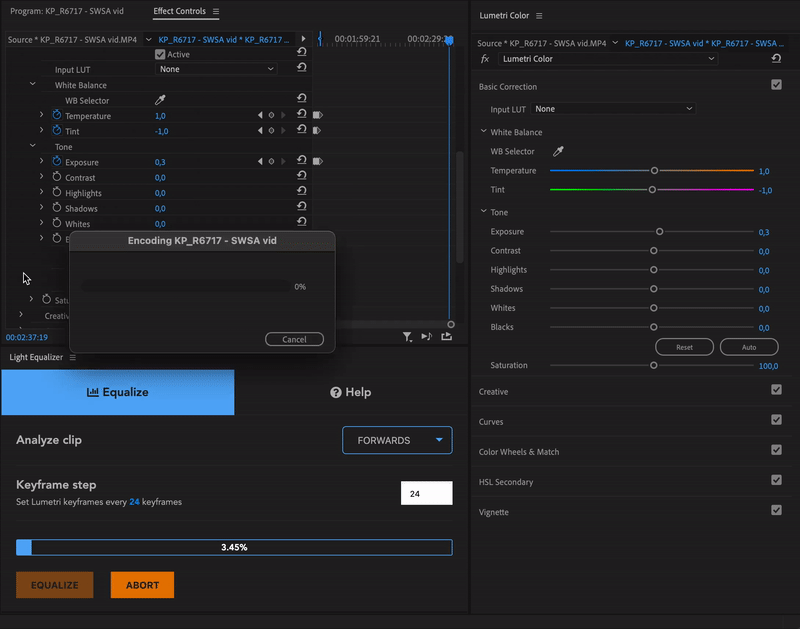 Light Equalizer for Premiere Pro(PR自动均衡视频白平衡亮度插件) v1.0.2 免费激活版插图