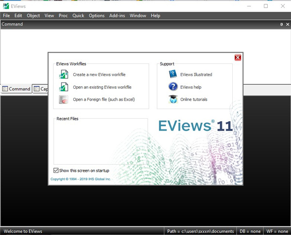 EViews 11版下载 EViews 11(计量经济学软件) v11 附替换补丁 免费版-1