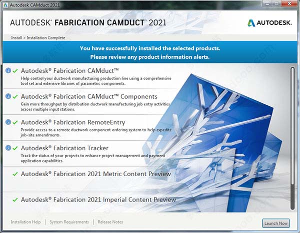 风管设计类软件 Autodesk Fabrication CAMduct 2021免费下载 安装教程-4