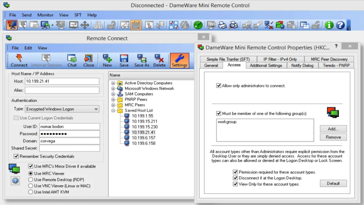 DameWare Mini Remote Control 12.2.4.11免费下载-1